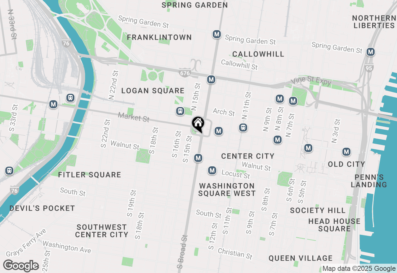 Map of 1414 S Penn Square #10E, Philadelphia, PA 19102