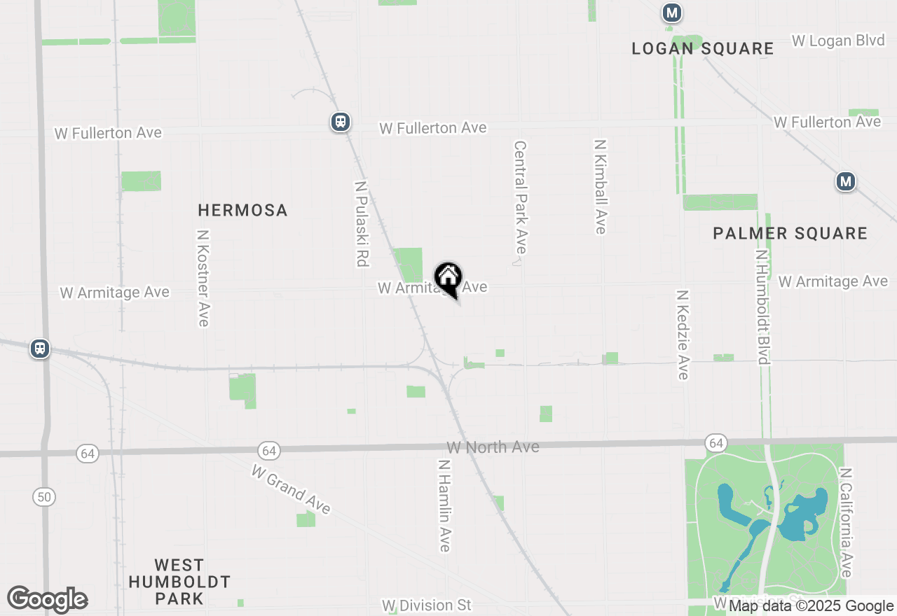 Map of 1929 N Hamlin Avenue #2, Chicago, IL 60647