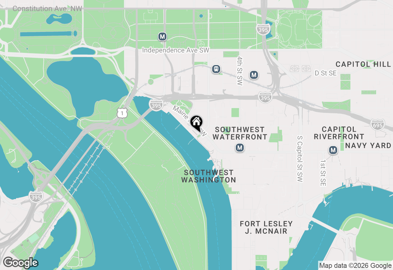 Map of 601 Wharf Street Sw #213, Washington, DC 20024