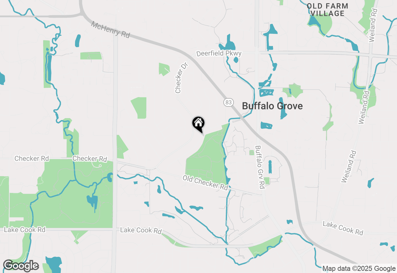 Map of 541 Springside Lane, Buffalo Grove, IL 60089