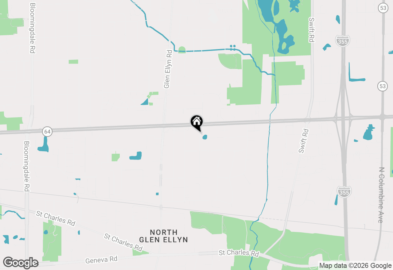 Map of 1N736 Goodrich Avenue, Glen Ellyn, IL 60137