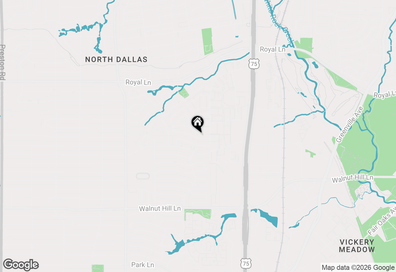 Map of 7507 Wellcrest Drive, Dallas, TX 75230