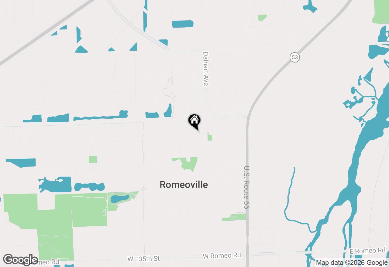 Map of 627 Glen Avenue, Romeoville, IL 60446