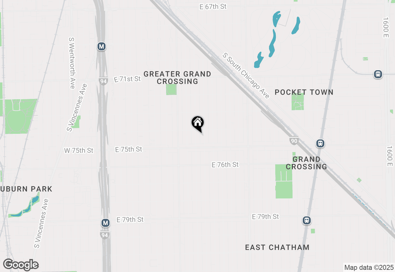 Map of 7421 S Eberhart Avenue, Chicago, IL 60619