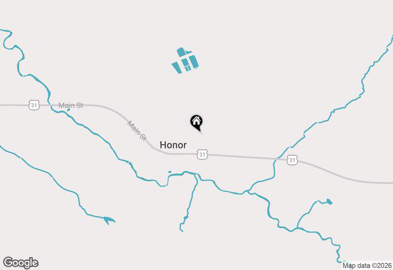 Map of 2298 Ely Road, Honor, MI 49640