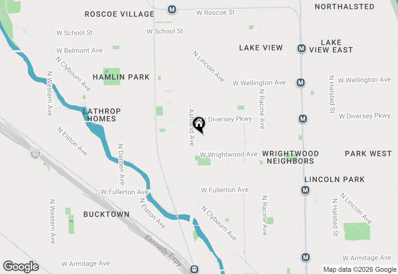 Map of 2660 N Bosworth Avenue #1NW, Chicago, IL 60614