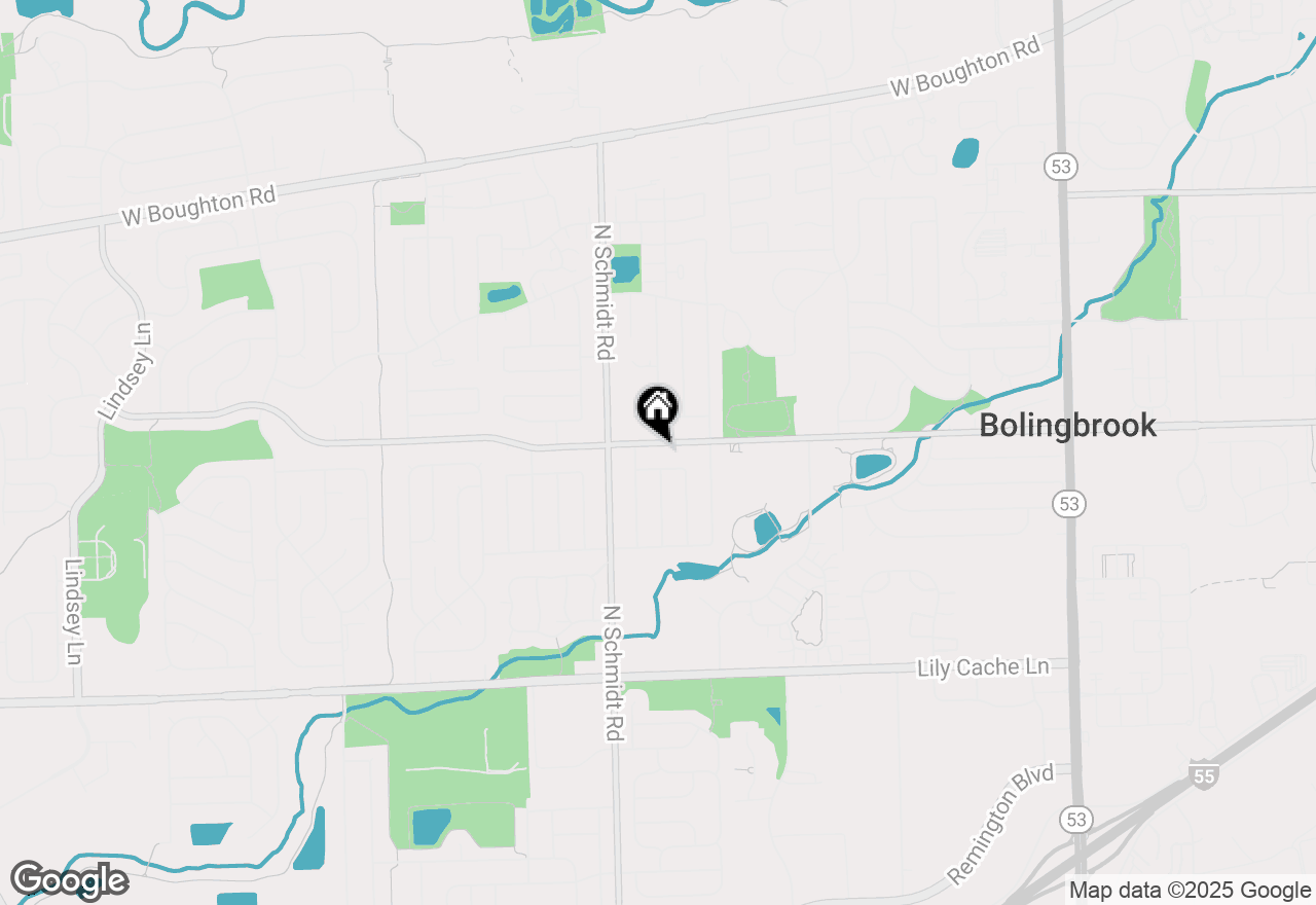 Map of 429 W Briarcliff Road, Bolingbrook, IL 60440