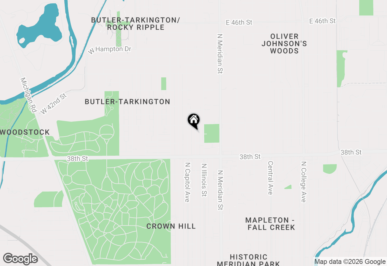 Map of 3938 N Kenwood Avenue, Indianapolis, IN 46208