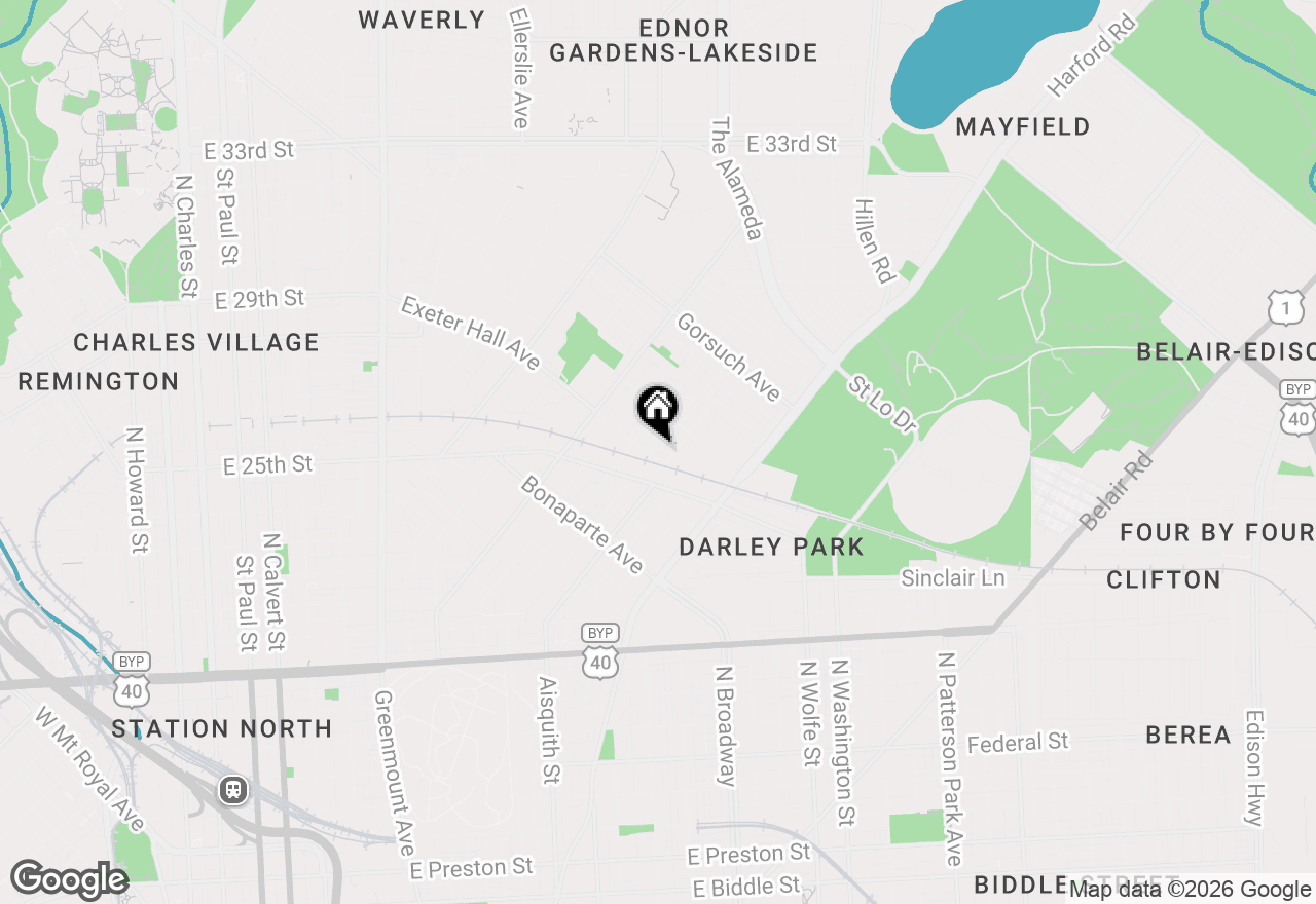 Map of 2517 Robb Street, Baltimore, MD 21218