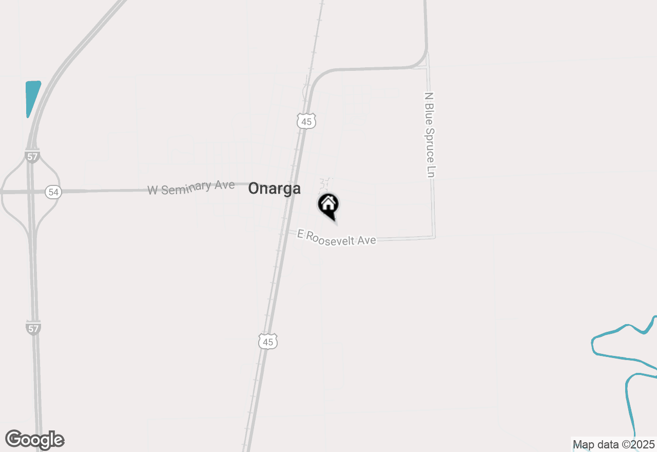 Map of 205 S Poplar Street, Onarga, IL 60955