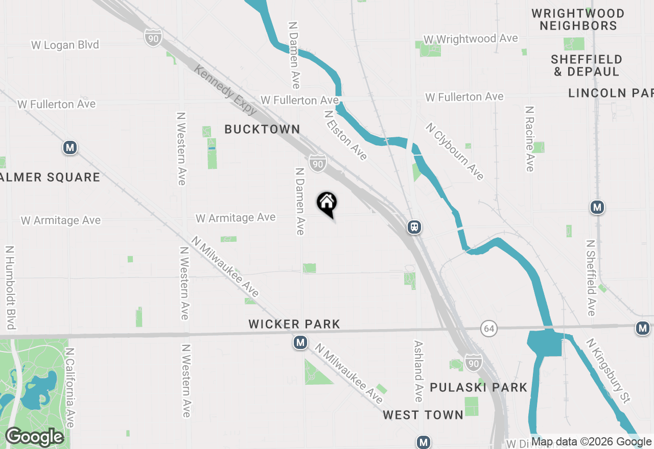 Map of 1942 N Wolcott Avenue, Chicago, IL 60622