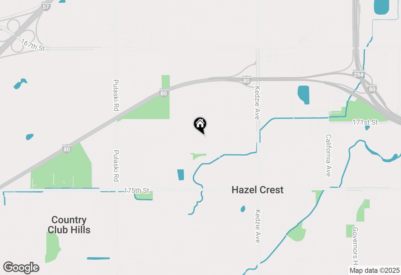 Map of 3508 Maple Lane, Hazel Crest, IL 60429