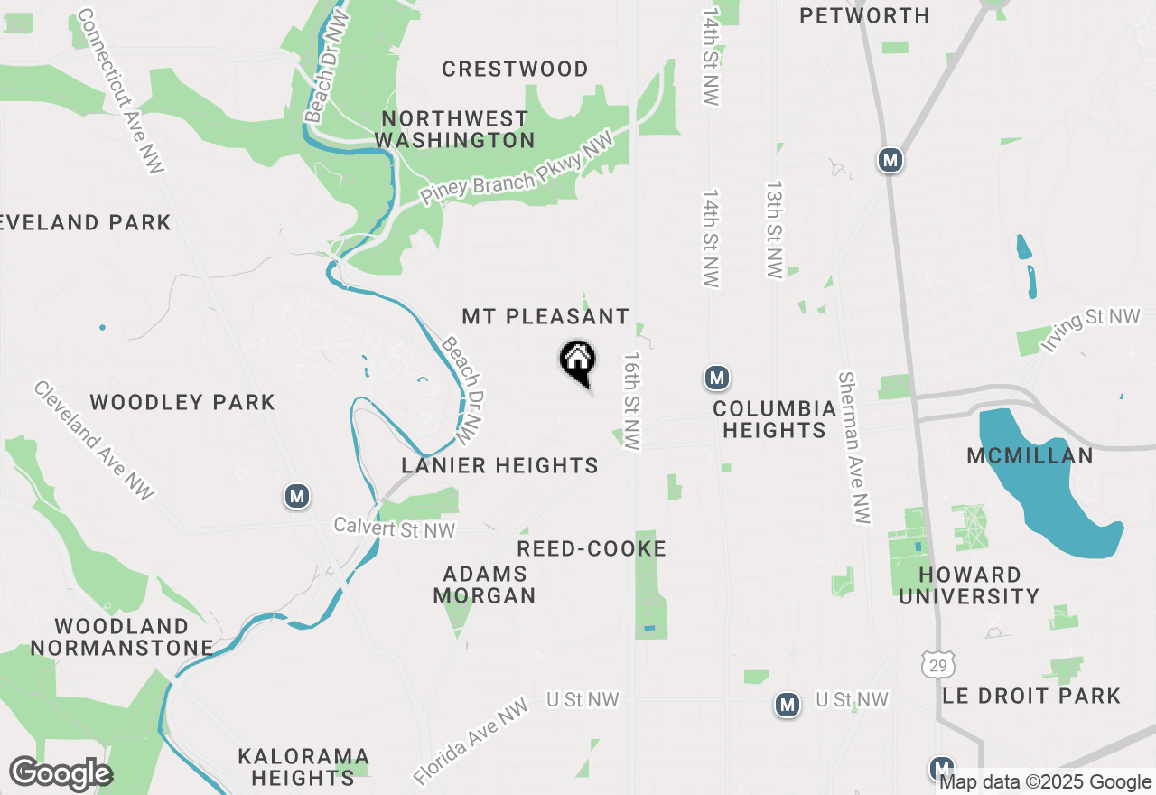 Map of 1647 Hobart Street Nw, Washington, DC 20009