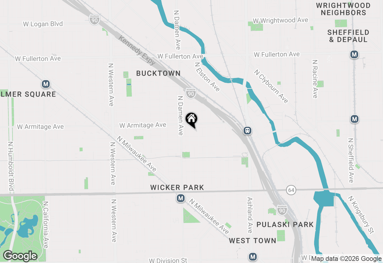 Map of 1933 N Winchester Avenue #3, Chicago, IL 60622