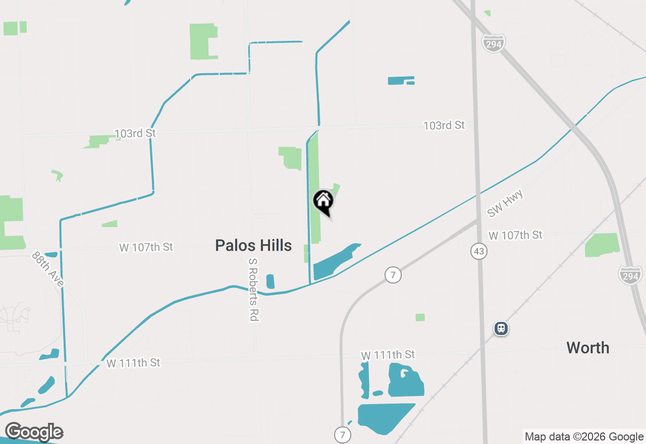 Map of 10624 S Michael Drive, Palos Hills, IL 60465