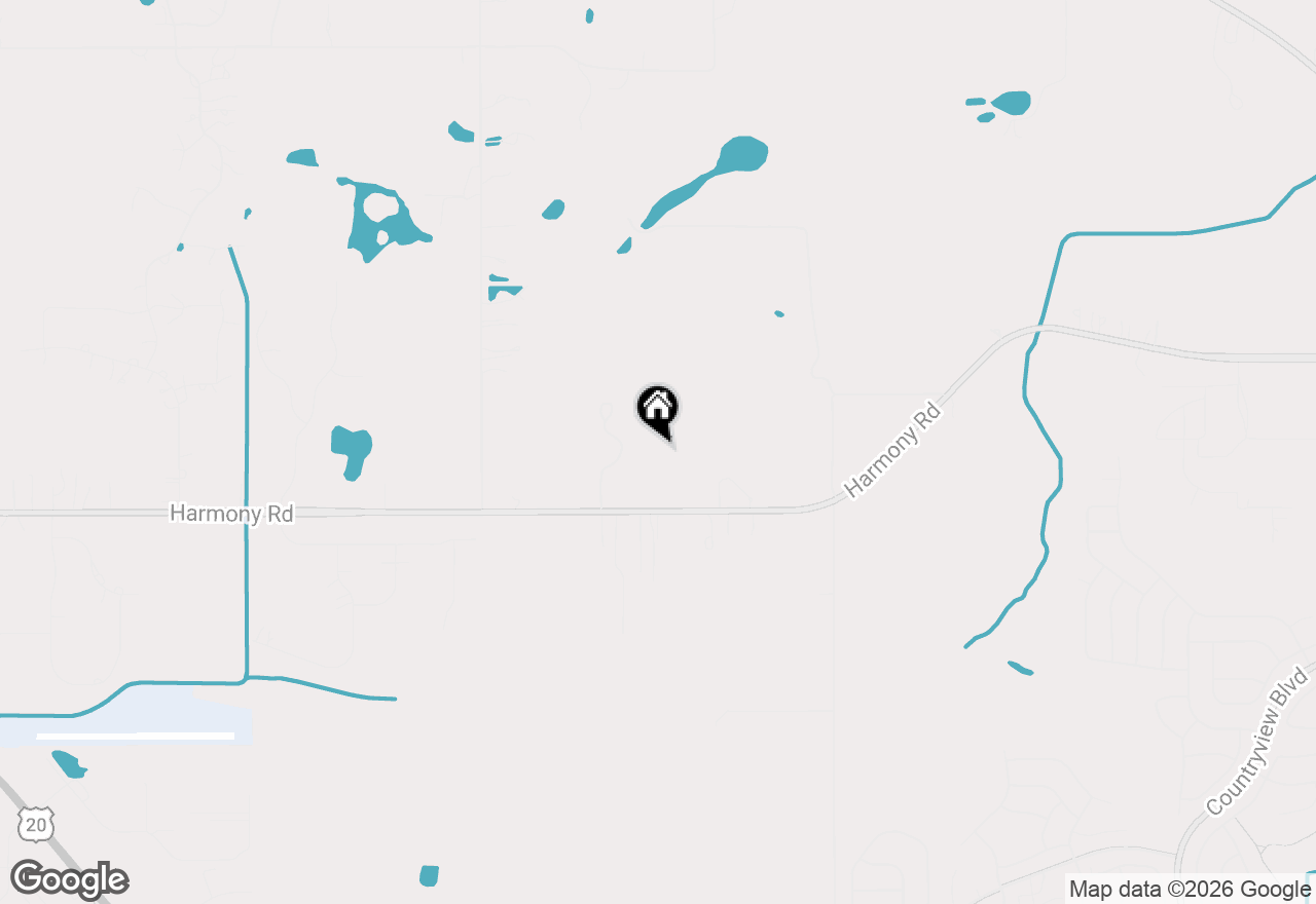 Map of 15020 Harmony Road, Huntley, IL 60142