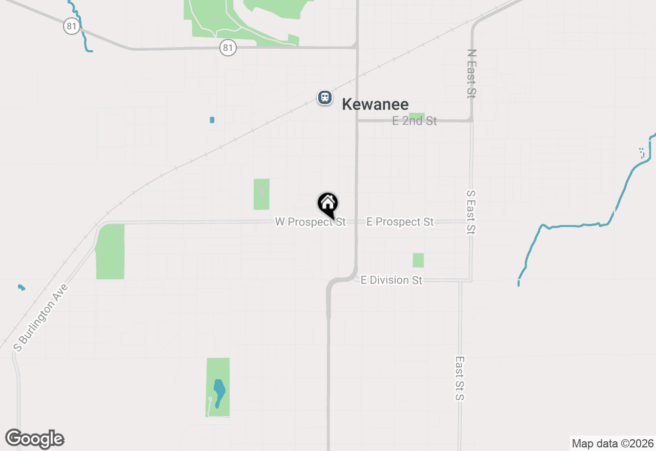 Map of 215 W Prospect Street, Kewanee, IL 61443