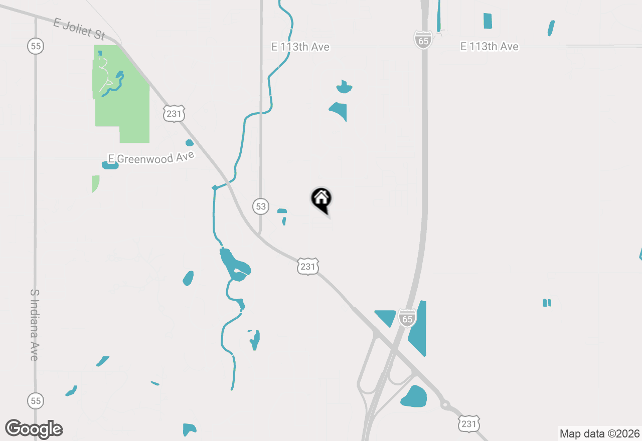 Map of 542 E 120th Place, Crown Point, IN 46307