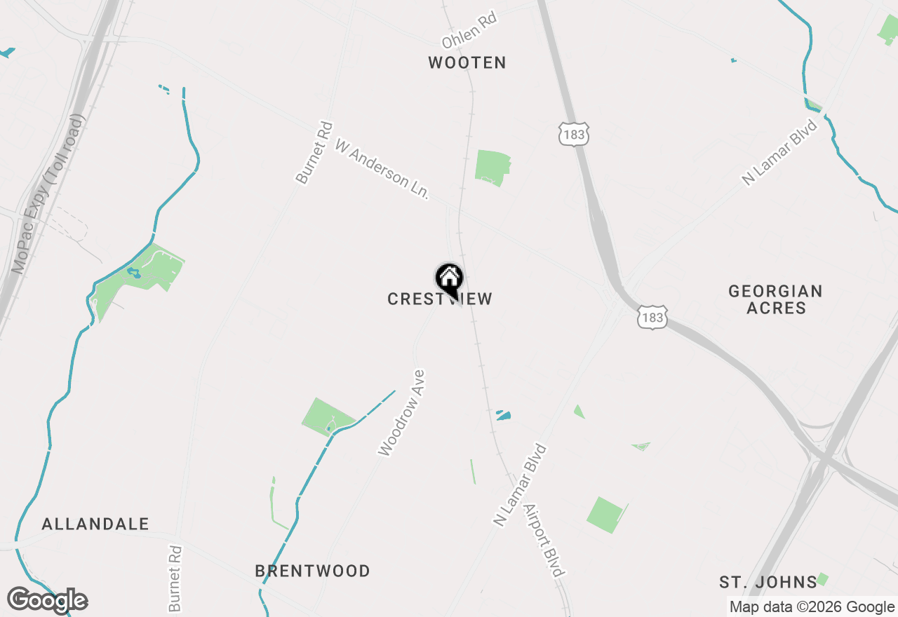 Map of 1305 Morrow St, Austin, TX 78757
