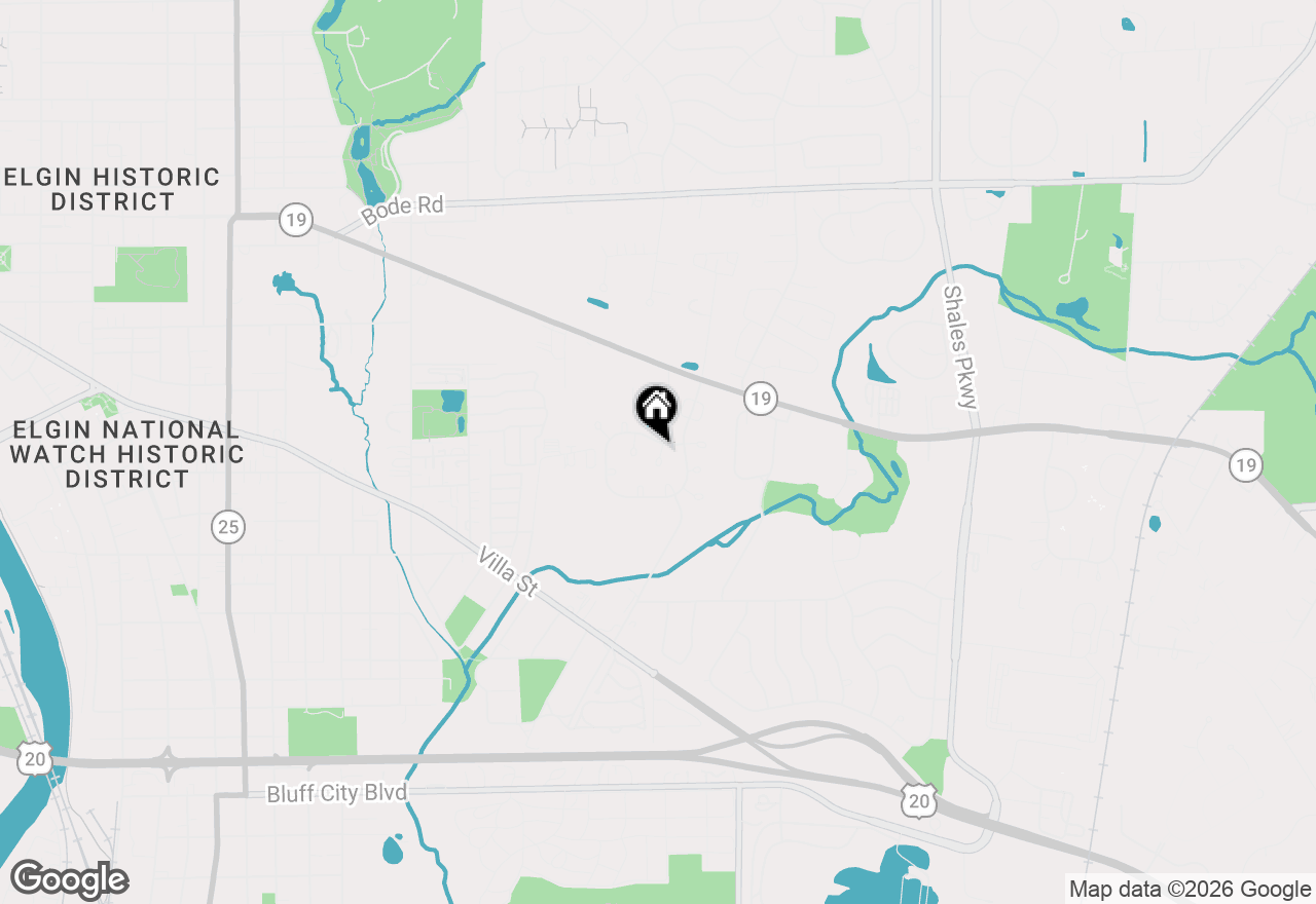 Map of (Address confidential), Elgin, Illinois 60120