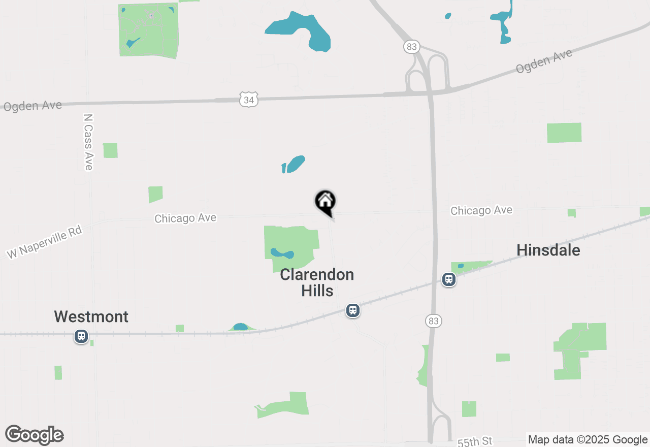 Map of (Address confidential), Clarendon Hills, Illinois 60514