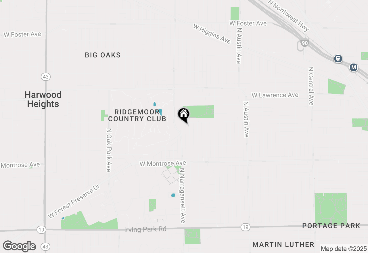 Map of 4575 N Narragansett Avenue, Chicago, IL 60630