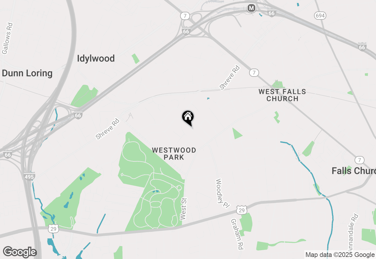 Map of 7313 Woodley Place, Falls Church, VA 22046