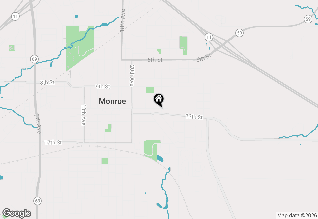 Map of 2420 12th Street, Monroe, WI 53566