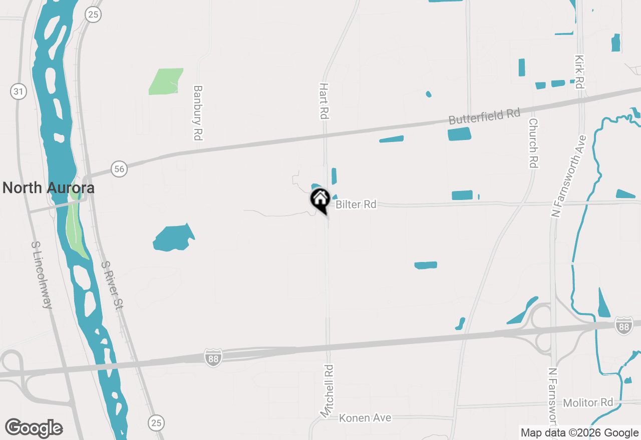 Map of 77 Johnson Court, North Aurora, IL 60542