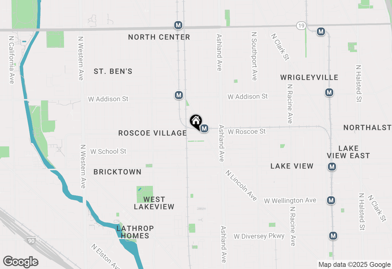 Map of 1727 W Roscoe Street, Chicago, IL 60657