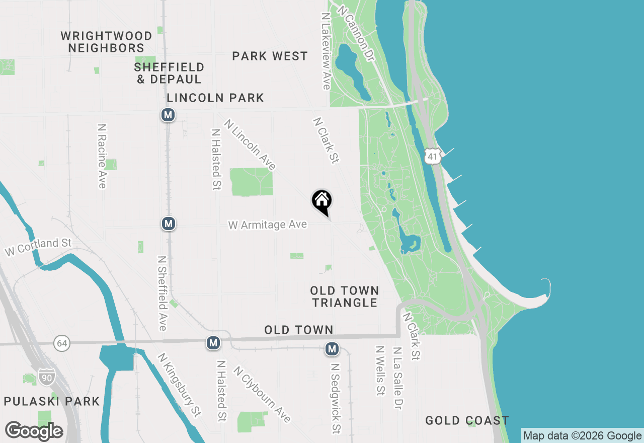 Map of 424 W Armitage Avenue #G, Chicago, IL 60614