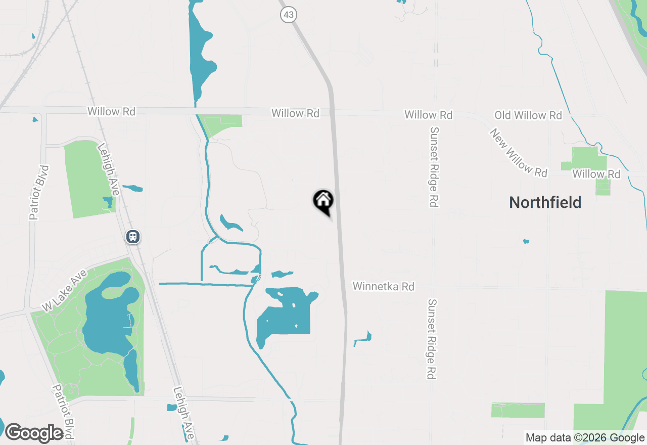 Map of 315 3rd Street, Northfield, IL 60093