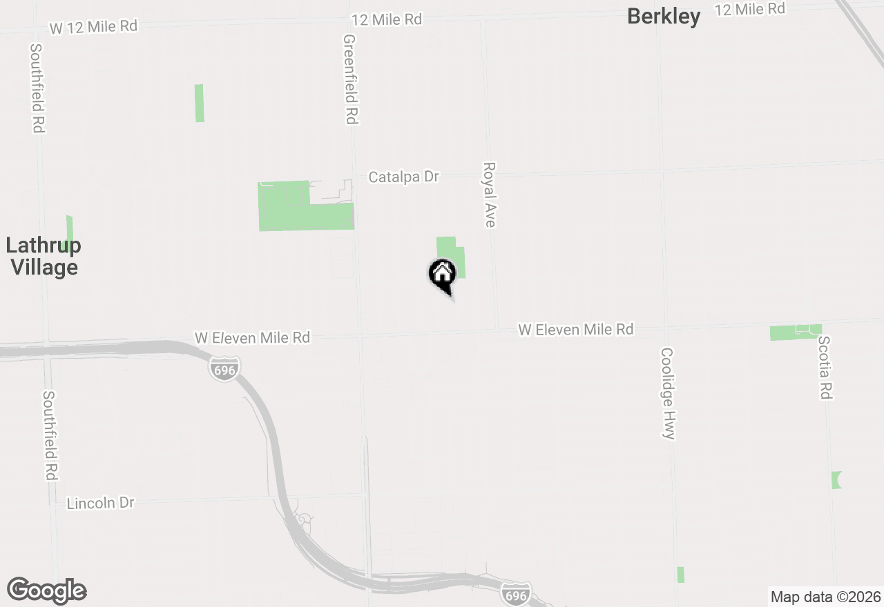 Map of 1864 Bacon Avenue, Berkley, MI 48072