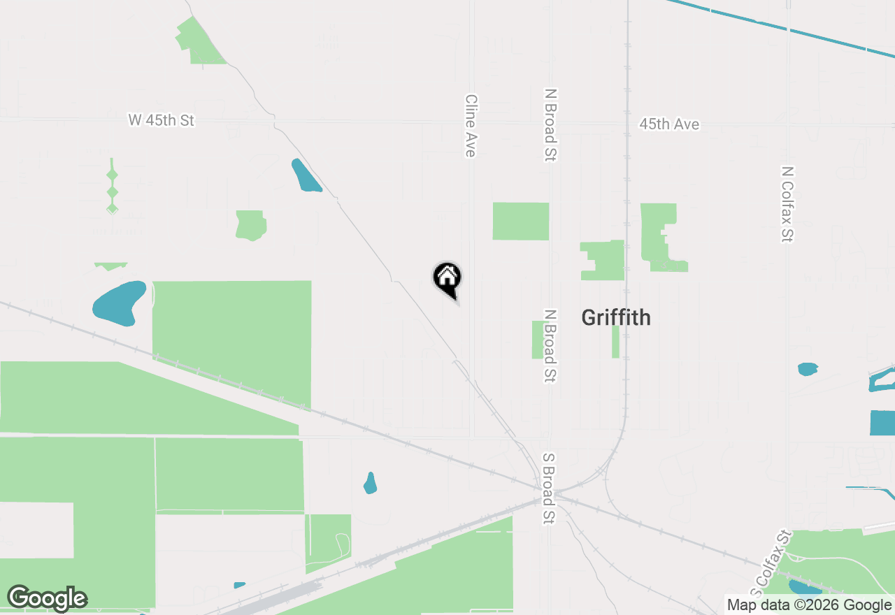 Map of 414 N Lindberg Street, Griffith, IN 46319