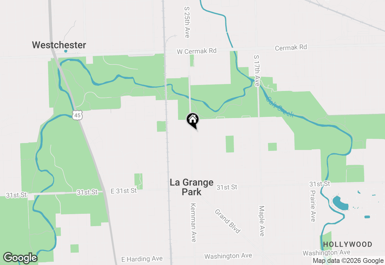 Map of 1511 Kemman Avenue, La Grange Park, IL 60526
