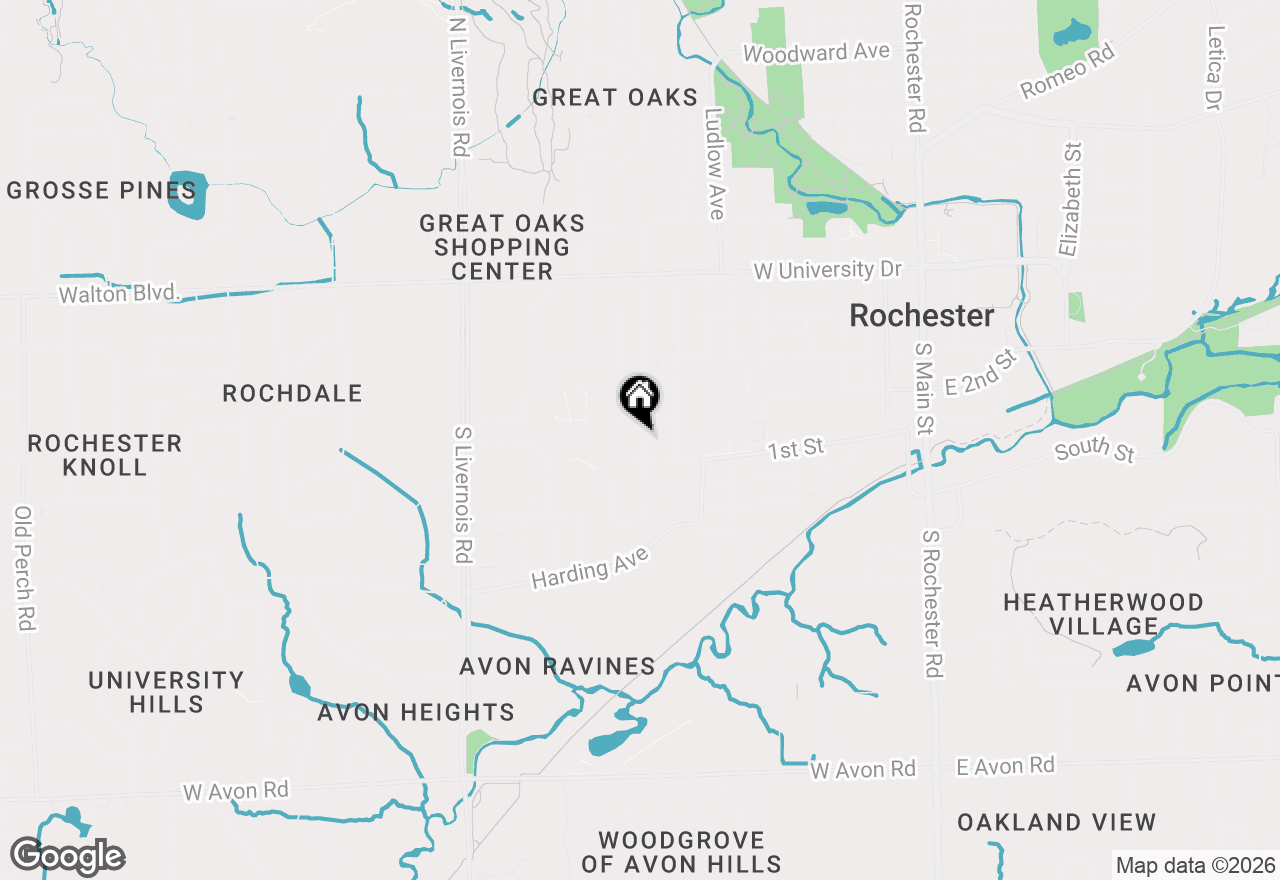 Map of 145 N Helen Avenue, Rochester, MI 48307