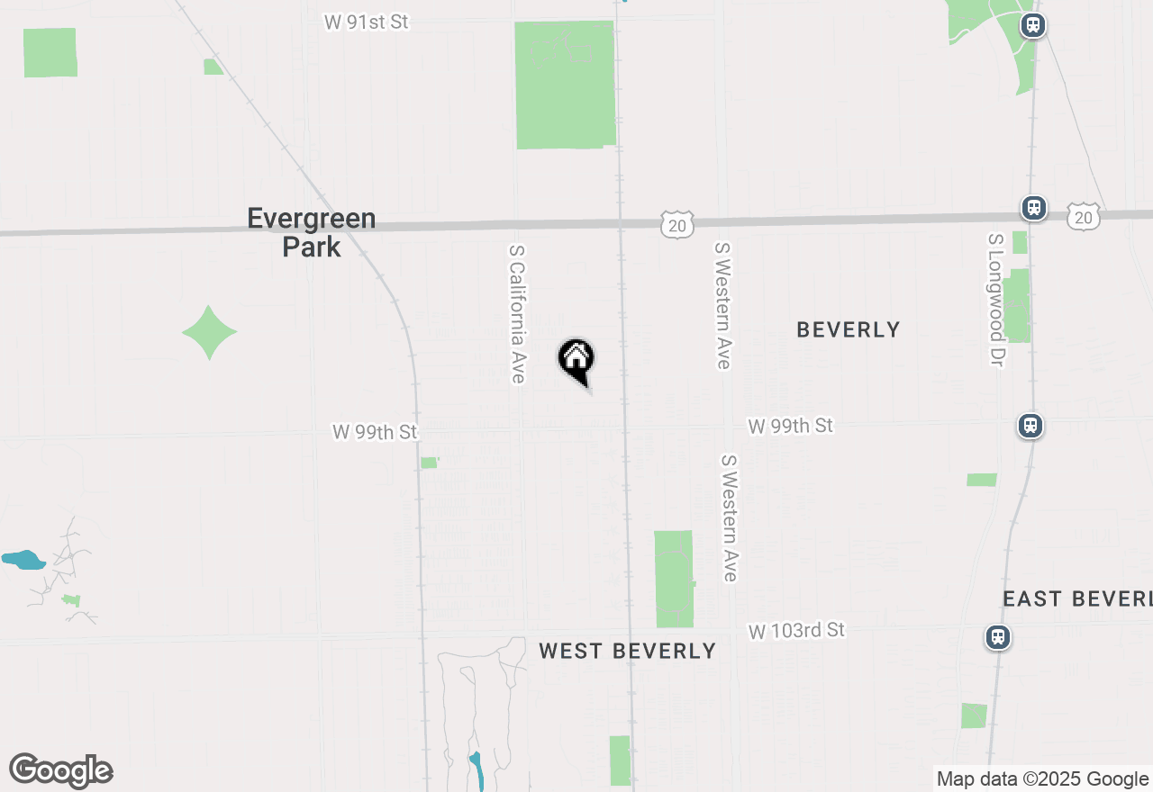 Map of 2656 W 98th Place, Evergreen Park, IL 60805