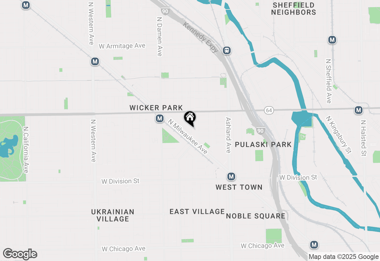 Map of 1412 N Elk Grove Avenue #A, Chicago, IL 60622