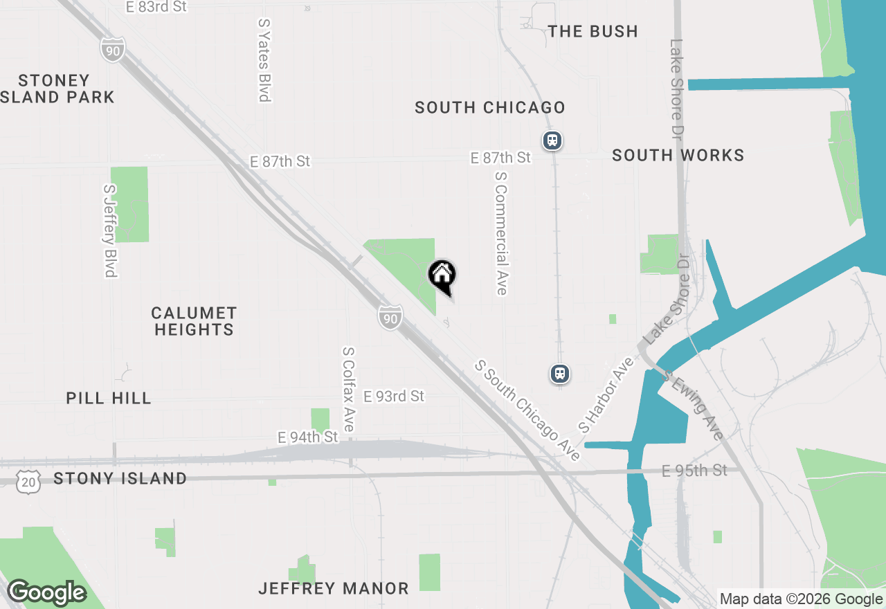 Map of 9041 S Muskegon Avenue, Chicago, IL 60617