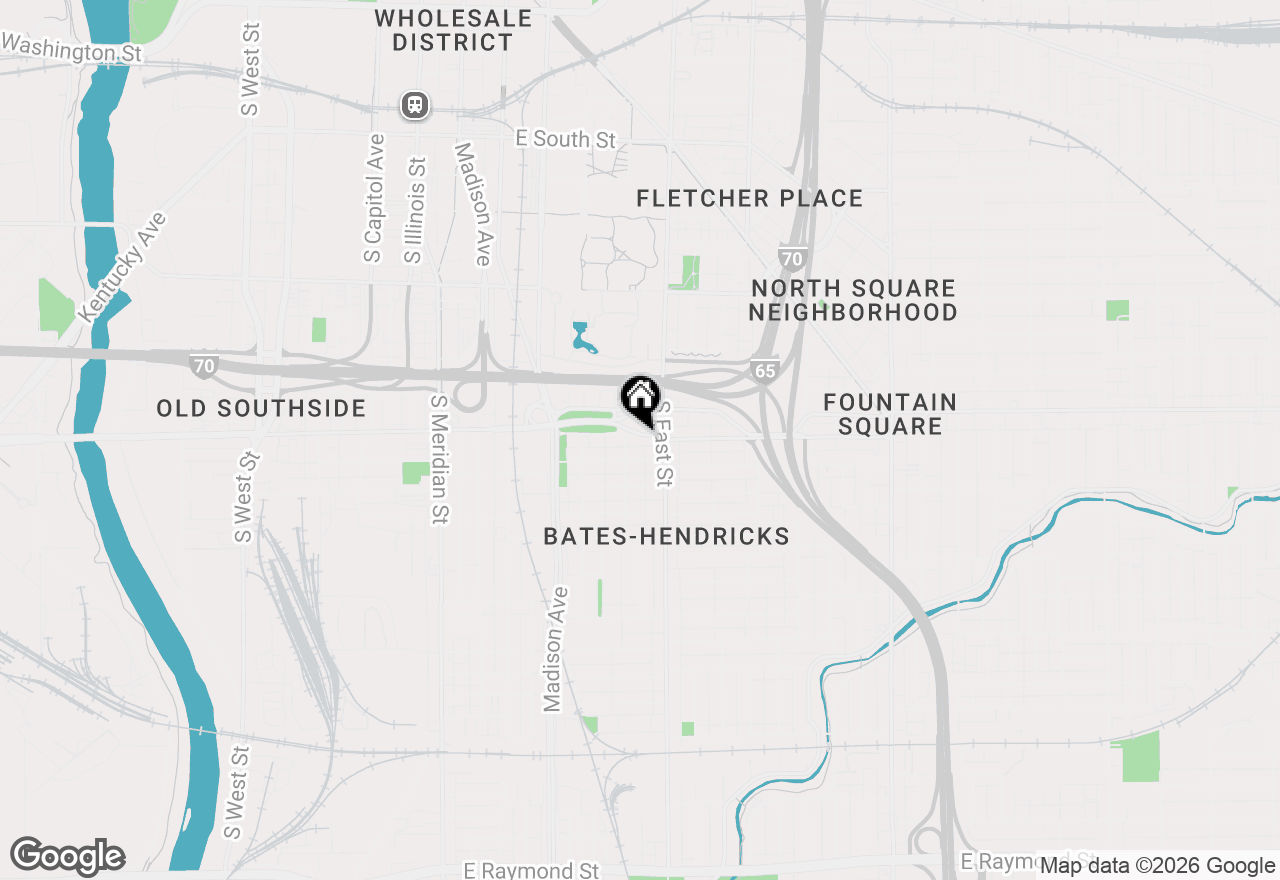 Map of 421 E Morris Street, Indianapolis, IN 46225