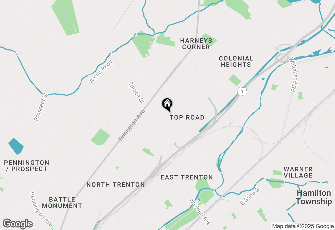 Map of 1100 Brunswick, Trenton, NJ 08638