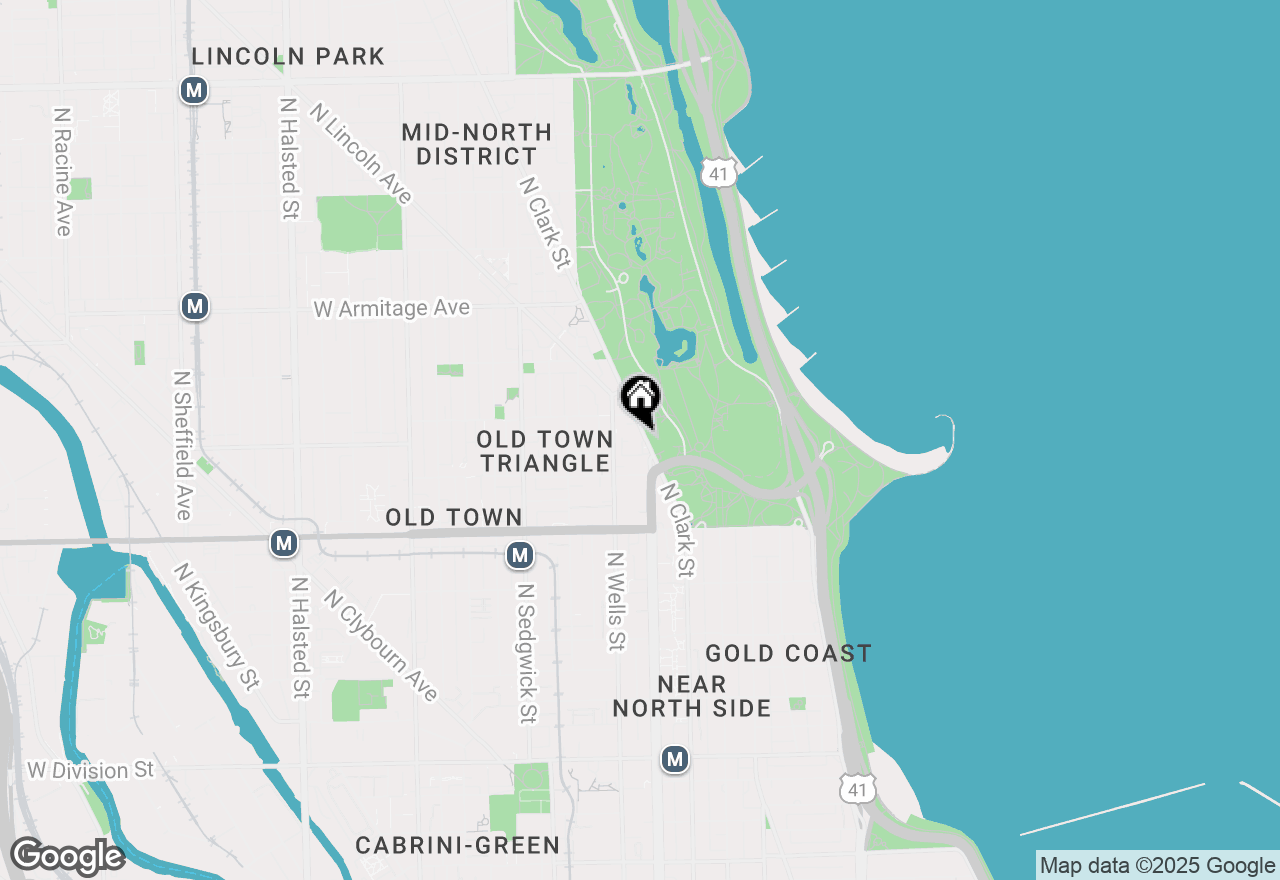 Map of 1740 N Clark Street #1736, Chicago, IL 60614