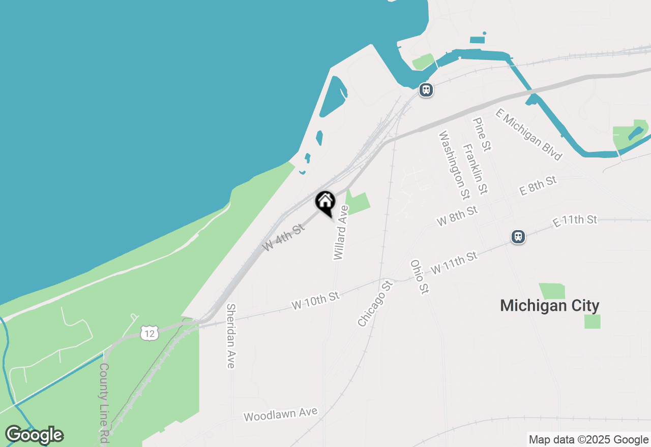 Map of 102 Grant Avenue, Michigan City, IN 46360