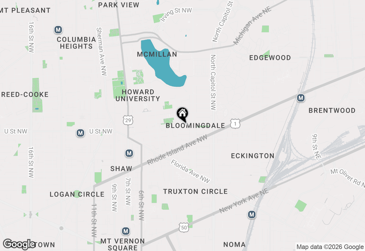 Map of 2022 Flagler Place Nw #F102, Washington, DC 20001
