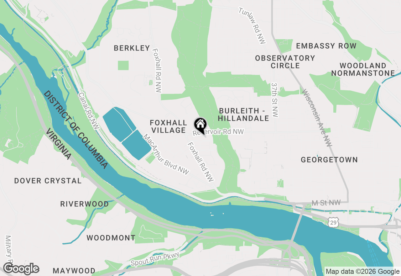 Map of 4435 Greenwich Parkway Nw, Washington, DC 20007