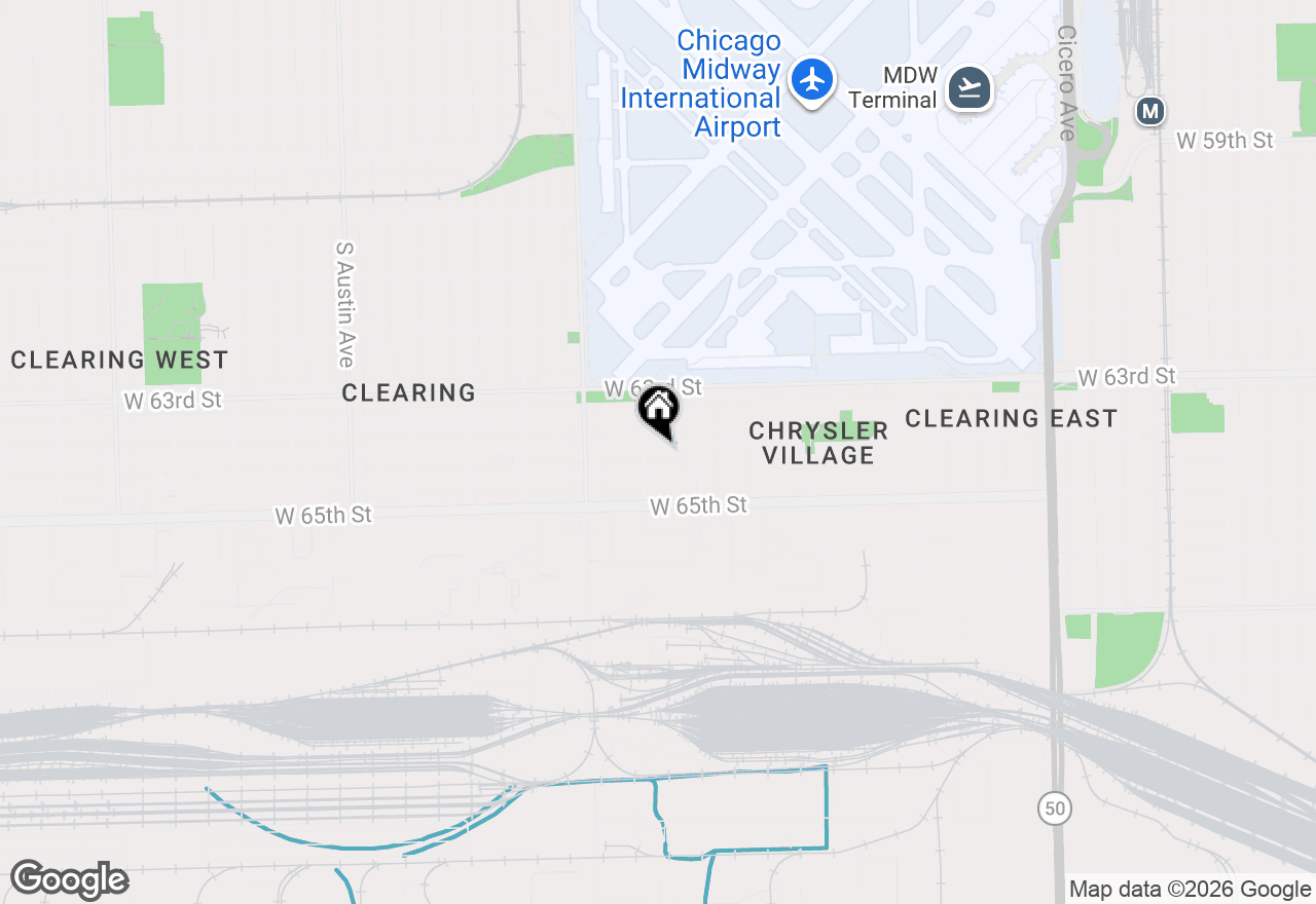 Map of 5445 W 64th Street #2, Chicago, IL 60638