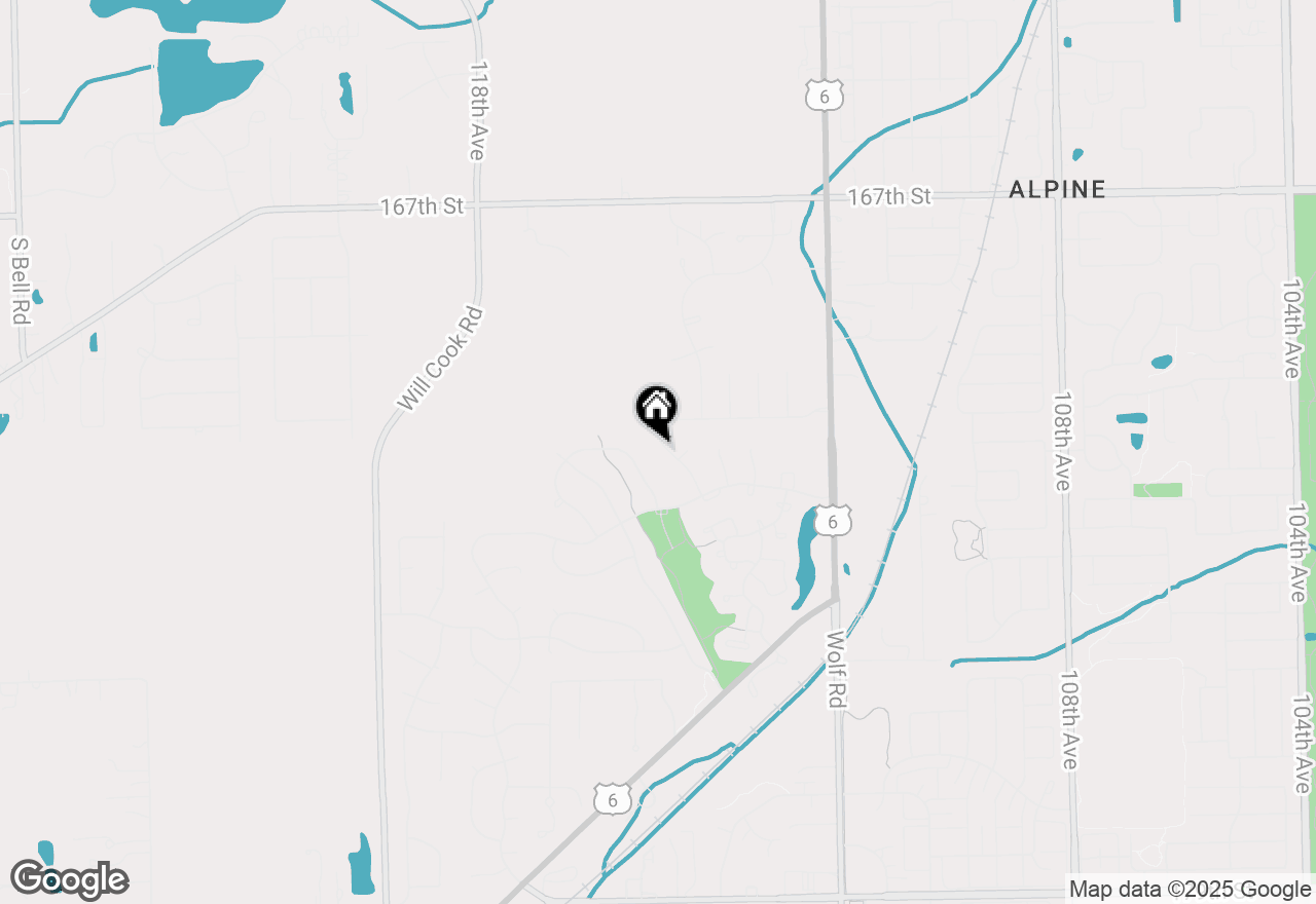 Map of 17122 Winding Creek Drive, Orland Park, IL 60467