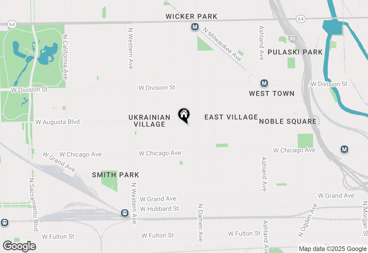 Map of 935 N Hoyne Avenue #3, Chicago, IL 60622