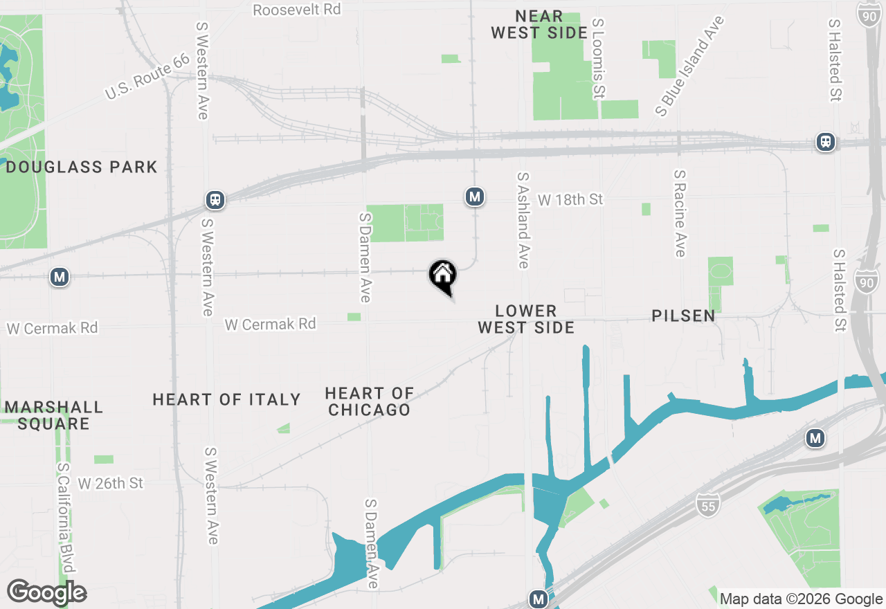 Map of 1801 W 21st Place, Chicago, IL 60608