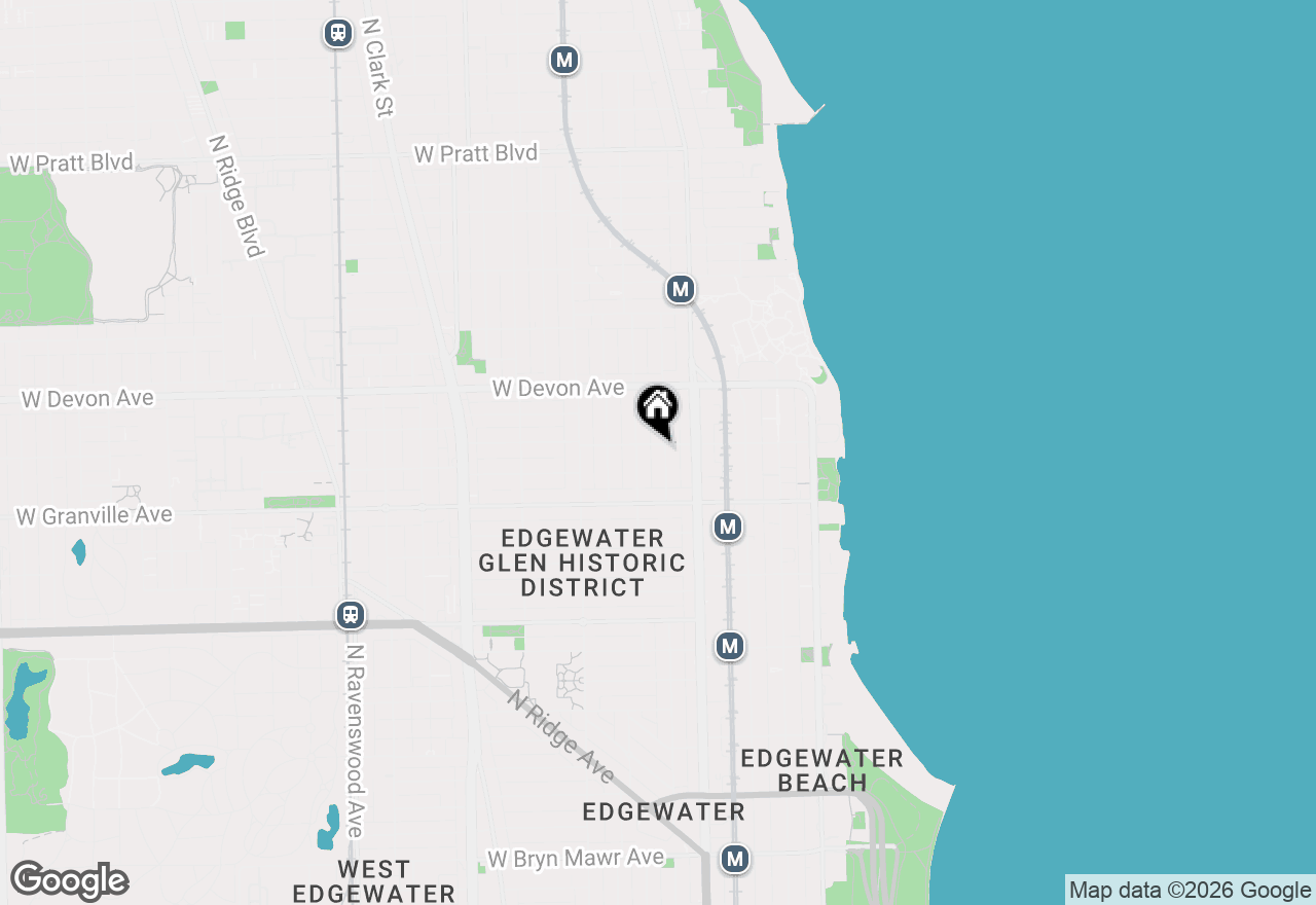 Map of 1241 W Rosemont Avenue #3W, Chicago, IL 60660
